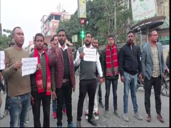 Protesters in Assam. (Photo/ANI)