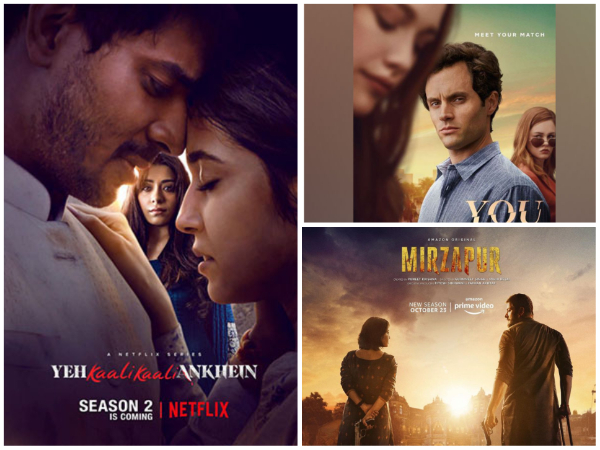 Posters of Yeh Kaali Kaali Aankhein, You, Mirzapur (Image Source: Instagram)