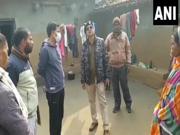 PS incharge, Vinay Ram and villagers (Image/ ANI Photo)