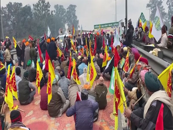 Farmers stage protest on Jalandhar-Pathankot National highway (Image: ANI Photo)