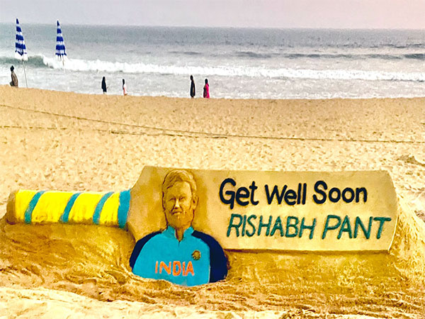 Rishabh Pant sand-art (Photo: Twitter@sudarsansand)