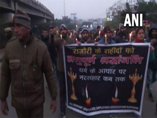 Candle March being carried out in Rajouri (Photo/ANI)