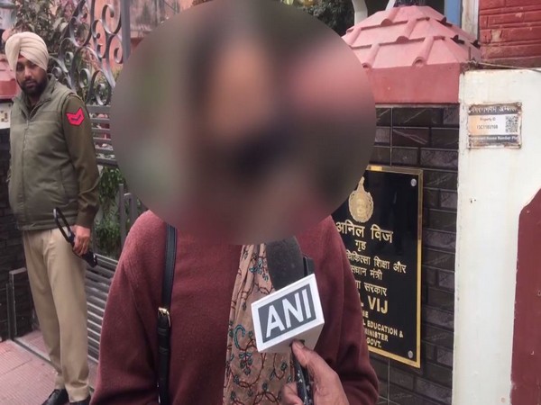 Woman complainant against Haryana Sports Minister Sandeep Singh (Photo/ANI)