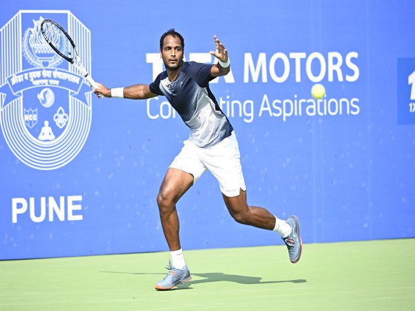 India tennis player Ramkumar Ramanathan in action during Tata Open Maharashtra (Image: AITA media)