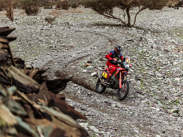 Honda rider Ricky Brabec in action during Dakar Rally (Image: Honda Team)