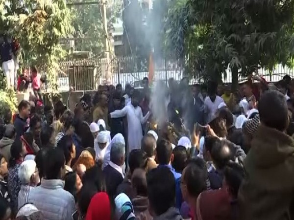 Cremation of Jain saint Samarth Sagar (ANI/photo)