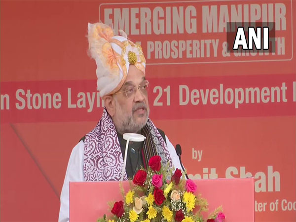 Home Minister Amit Shah in Moirang (Photo/ANI)