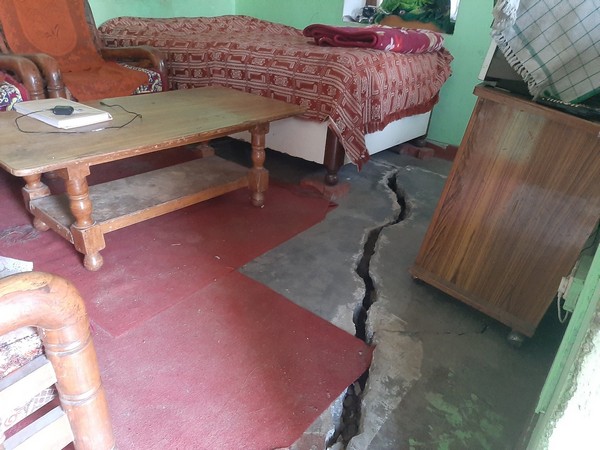 Visuals of  land subsidence from Uttarakhand's Joshimath (Photo/ANI)