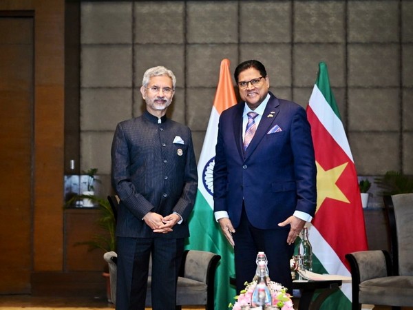 External Affairs Minister S Jaishankar called on Suriname President Chandrikapersad Santokhi on Sunday. (Photo Credit: Jaishankar twitter)