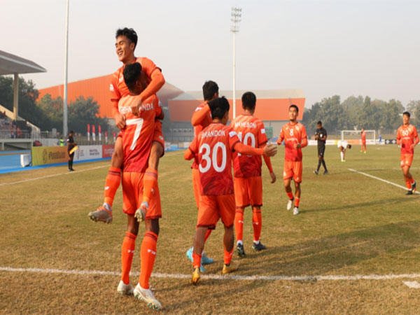 NEROCA FC players celebrating the goal. (Photo: I-League website)
