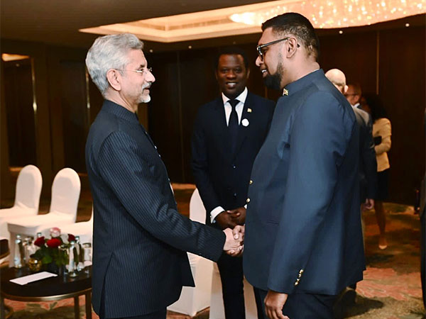 External Affairs Minister S Jaishankar calls on Guyana President Mohamed Irfaan Ali on Sunday. (Photo Credit: Jaishankar twitter)