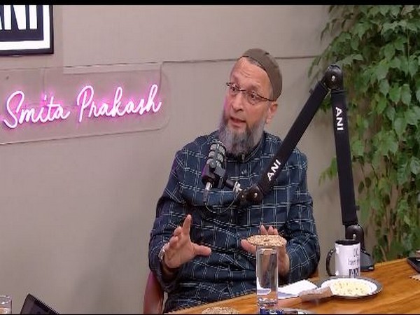 AIMIM chief Asaduddin Owaisi at ANI podcast. (ANI/Image)