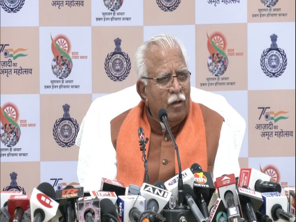 Haryana Chief Minister Manohar Lal Khattar (Photo:ANI)