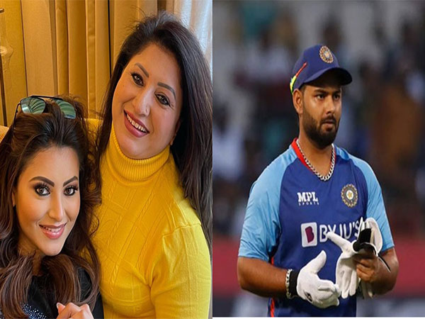 Urvashi Rautela with her mother, Rishabh Pant (Image Source: Instagram)