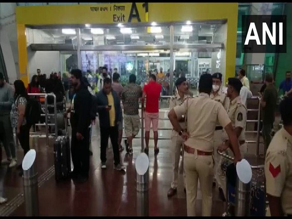 Security deployment at Jamnagar airport. (ANI/Photo)