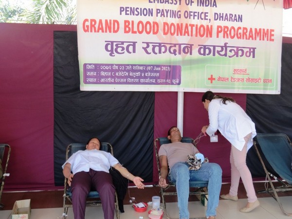 Blood donation camp organised by Embassy of India Kathmandu