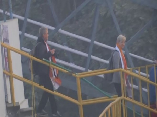 Swiss guests arrive in Varanasi (Photo/ANI)