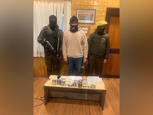 LeT operative arrested in Srinagar (Photo/ANI)
