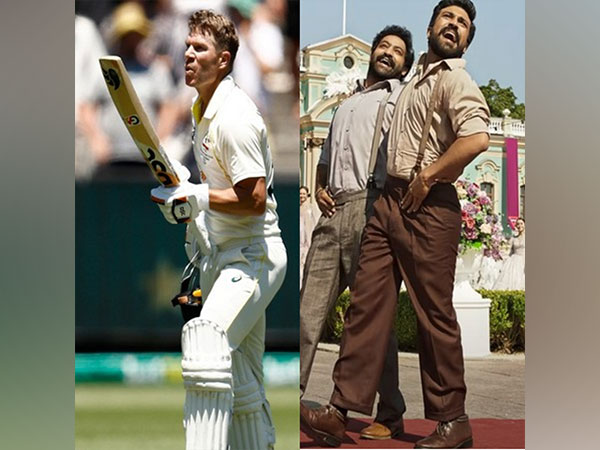 David Warner congratulates 'RRR' team as 'Naatu Naatu' bags Golden Globe award (Photo: cricket.com.au/ YouTube -Twitter)