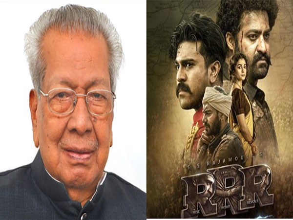 Andhra Pradesh Governor Biswabhusan Harichandan, RRR Poster (Image Source: File Pic, Twitter)