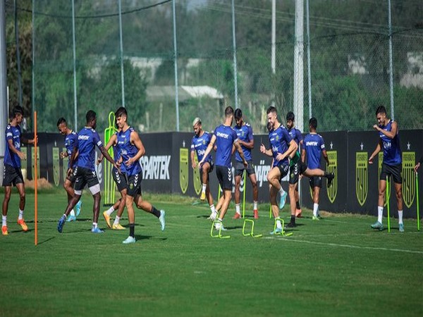 Hyderabad FC during practice (Photo: ISL Media) 