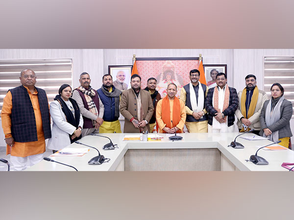 Chief Minister of UP Yogi Adityanath holds review meeting (Photo/ANI)