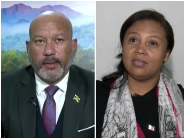 High Commissioner of Jamaica, Jason Keats and Charge d'Affaires of the embassy of Madagascar, Tahina Rasamoelina. (Photo: ANI)
