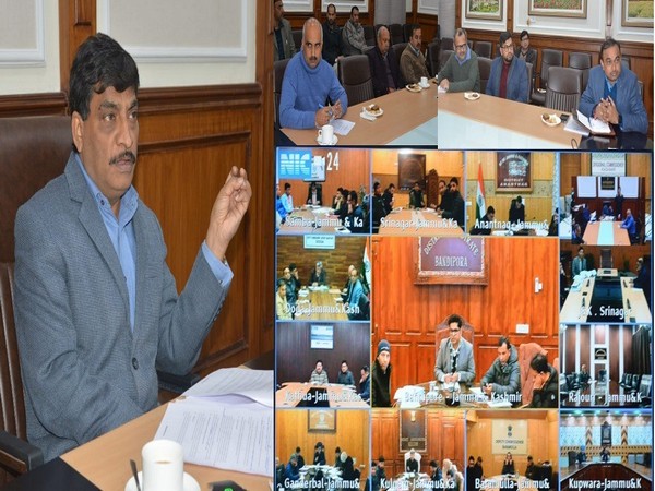 J&K Chief Secretary Arun Kumar Mehta during meeting with district administration (Photo/ANI)