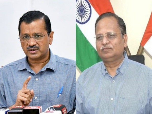 Delhi CM Arvind Kejriwal (left) and AAP leader Satyendar Jain (Photo/ANI)