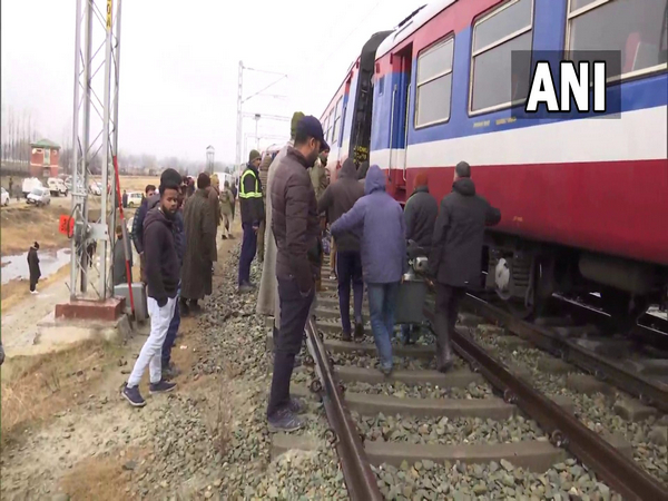 Train derailment in Budgam, J-K. (Photo/ANI)