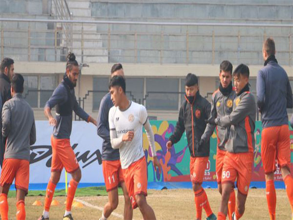 RoundGlass Punjab FC during practice (Photo: AIFF Media) 