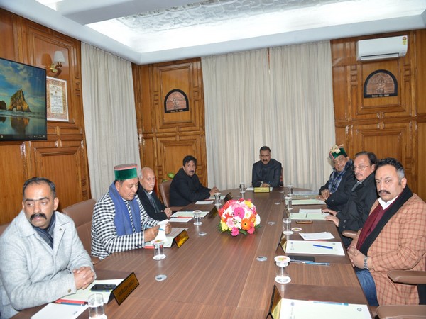 Himachal Pradesh CM Sukhvinder Singh Sukhu chairs cabinet meeting (Photo/ANI)