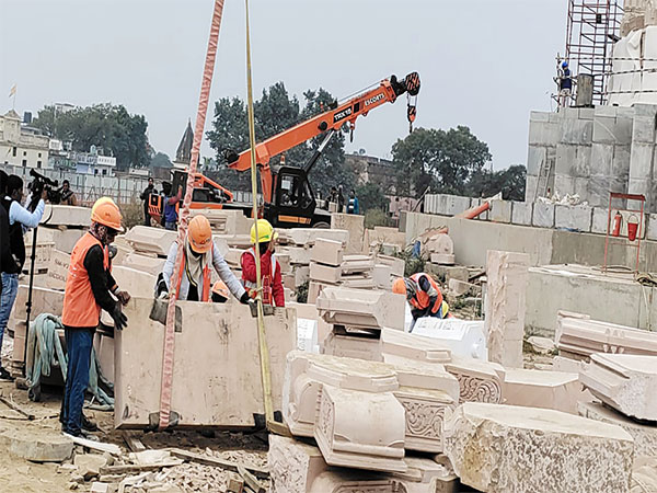 Visuals from the construction site of Ram Temple