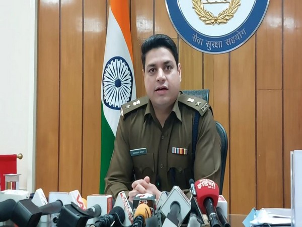 Surender Singh Bhoria, SP of Kurukshetra during Press Conference (Photo/ANI)