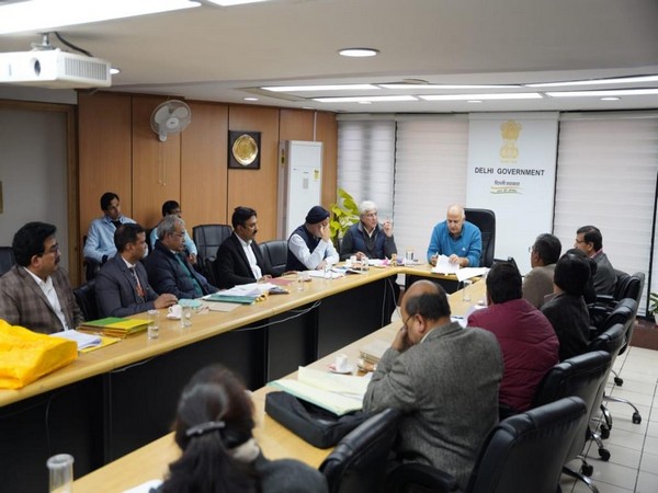New Delhi Deputy Chief Minister Manish Sisodia in a meeting (Photo/ANI)