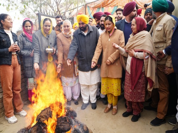 Punjab Chief Minister Bhagwant Mann celebrates Lohri (File Photo/ANI)