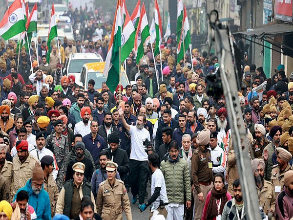 Rahul Gandhi during Bharat Jodo Yatra at Doraha in Khanna (File Photo/ANI)