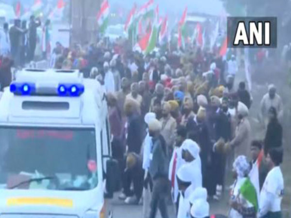 A visual of Bharat Jodo Yatra from Ludhiana. (Photo/ANI)