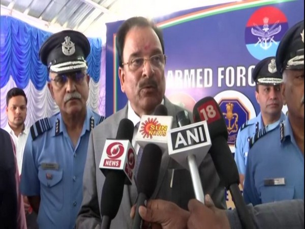 Mos Defence Ajay Bhatt in Chennai's Tambaram AIr Force Station (Photo/ANI)