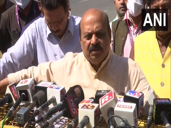Karnataka Chief Minister Basavaraj Bommai speaking to media(Photo/ANI)