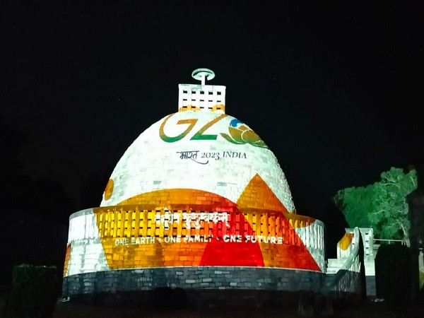 G-20 logo displayed on Sanchi Stupa (Photo/CMO)