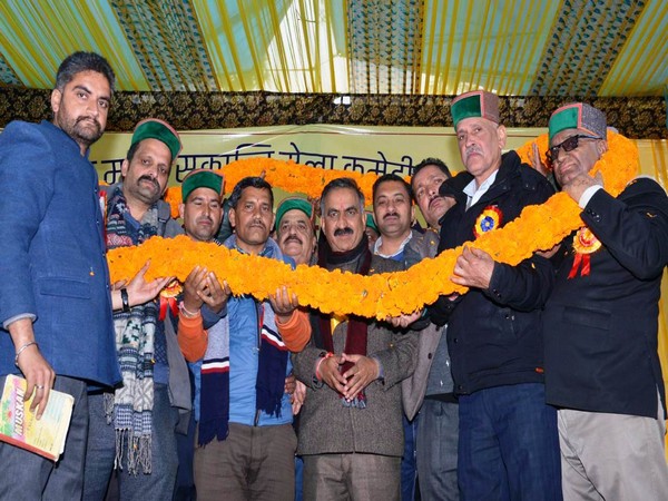 Himachal CM Sukhvinder Singh Sukhu on the dias (Photo/ANI)