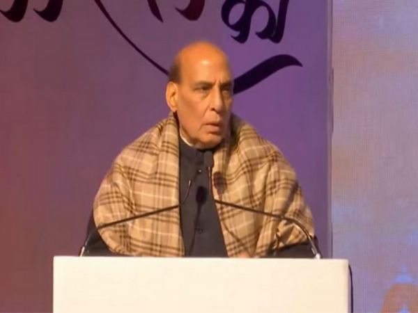 Rajnath SIngh at the completion of 75 years of Panchjanya (Photo/ANI)