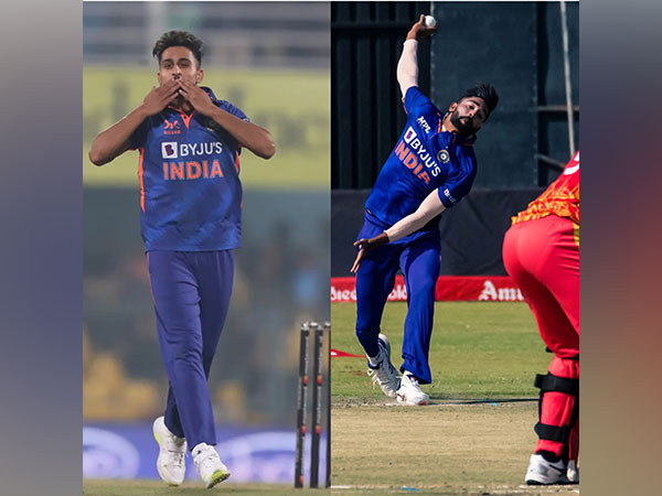 Umran Malik (left) and Mohammed Siraj (right). 