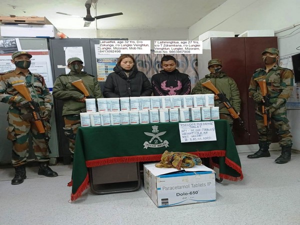 Assam Rifles recover 98,000 Triprolidine HCL and Pseudoephedrine Tablets (Photo:ANI)