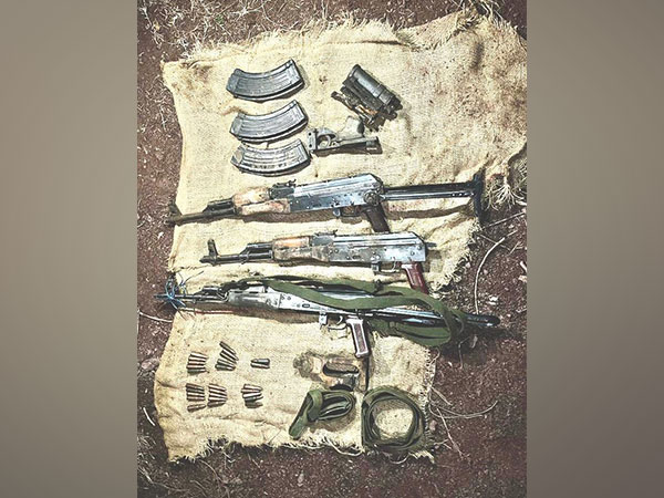 Arms and ammunition recovered in the search operation (Photo/ANI)