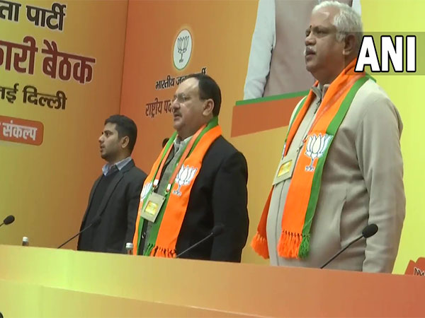 BJP national president JP Nadda, National General Secretary (Org) BL Santhosh (Photo/ANI).