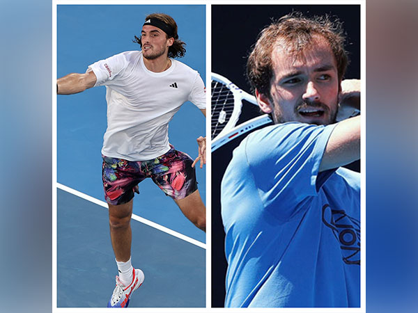 Stefanos Tsitsipas (left) and Daniil Medvedev (right). 