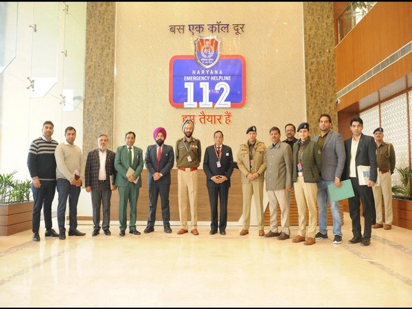 Niti Ayog member V K Paul at  Centralised State Emergency Response Centre, Haryana 112 (Photo/ANI)