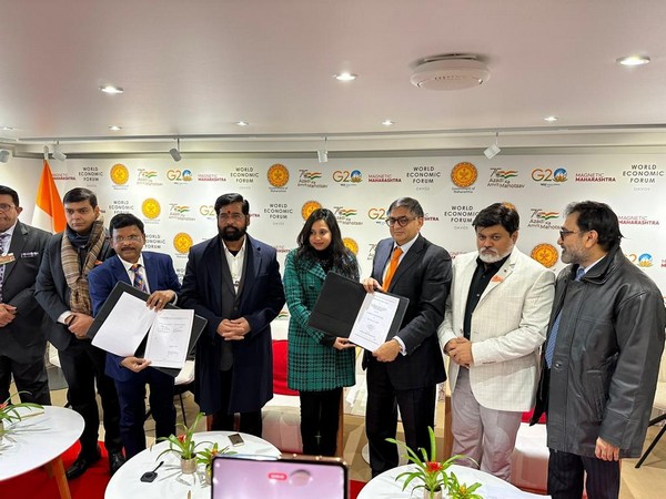 Mahrastra CM Eknath Shinde during the signing of WEF MoU (Photo/ANI)